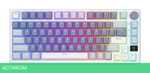 Клавиатура Royal Kludge RKM75 Silver Switch/Ocean Blue
