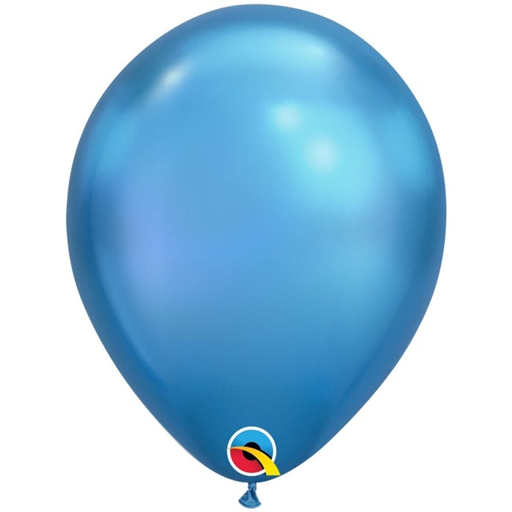 Воздушные шары Qualatex, Хром голубой, 25 шт. размер 11&quot; #1102-1444