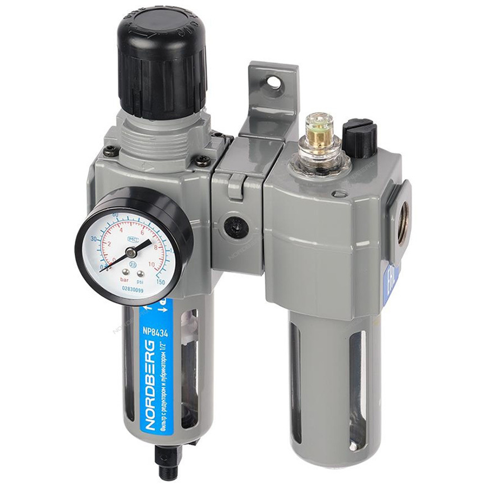 NORDBERG PRO (NP8434) Фильтр воздушный с редуктором и лубрикатором 1/2"
