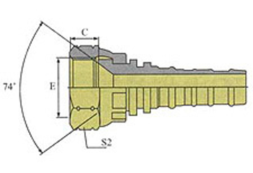 Фитинг DN 38 JIC (Г) 1.7/8 Interlock