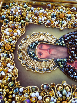 Ии-74 Набор для вышивания хрустальными камнями Святой Виталий