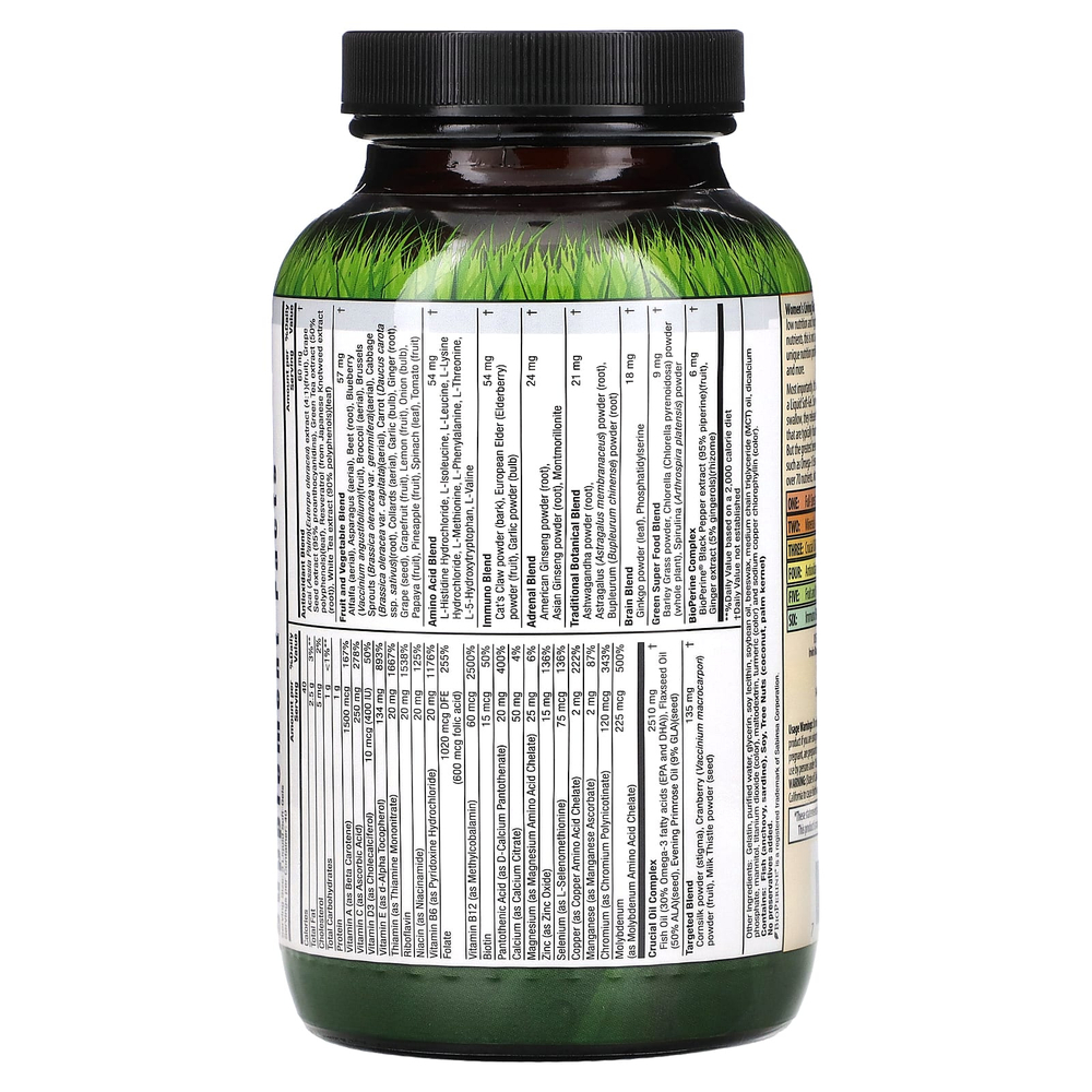 Irwin Naturals, Women's Living Green Liquid-Gel Multi, мультивитаминная добавка для женщин, 120 желатиновых капсул