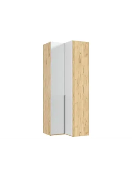 Шкаф для одежды угловой Браш Вайт 91х90х240