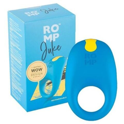 Эрекционное кольцо Romp Juke с вибрацией, перезаряжаемое, синее