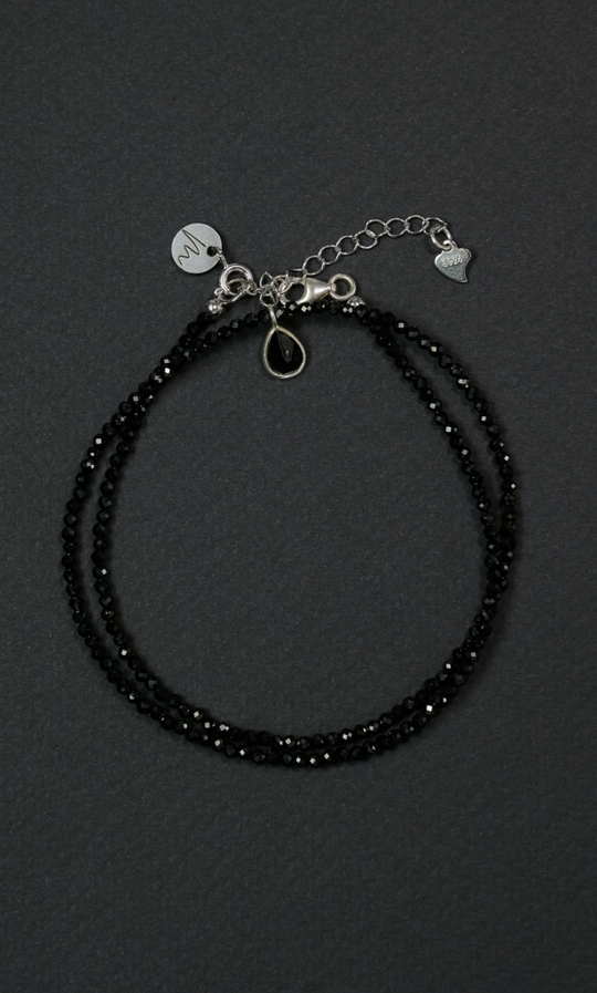 Чокер "Memo about Career" из шпинели, с подвесом из шпинели 35 см