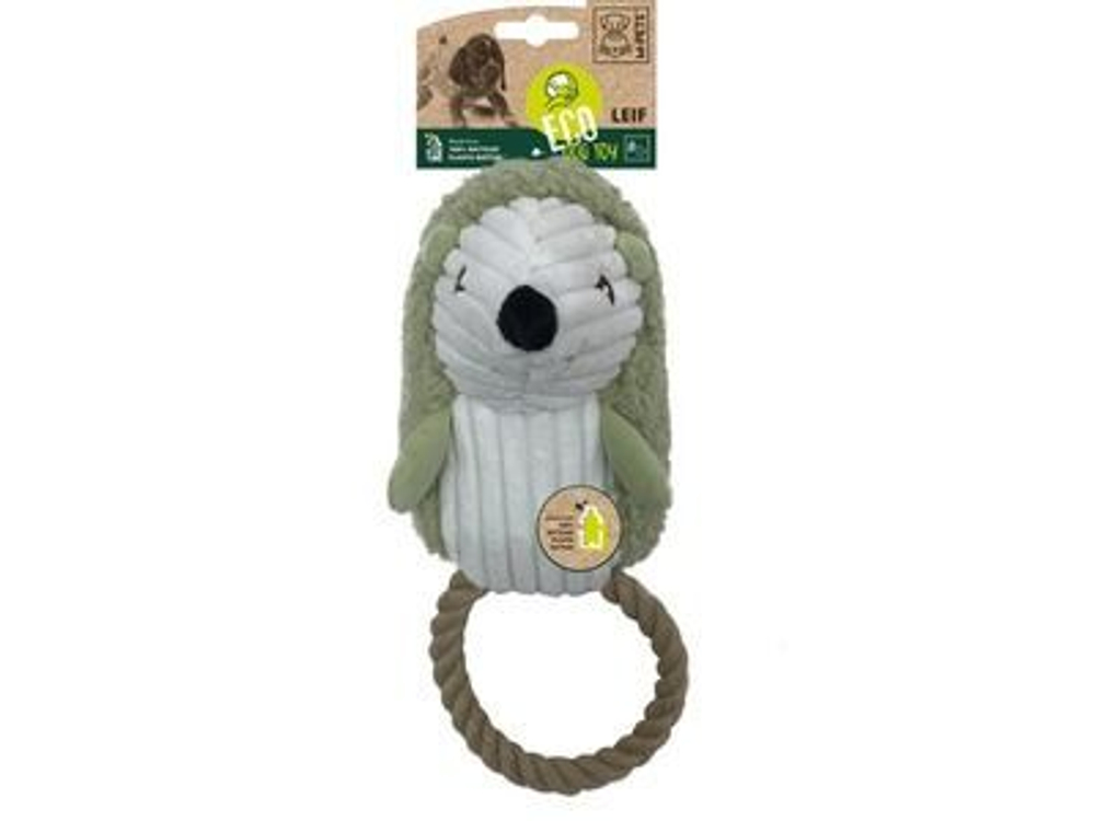 M-PETS Игрушка мягкая для собак Ежик с канатом, 26 см