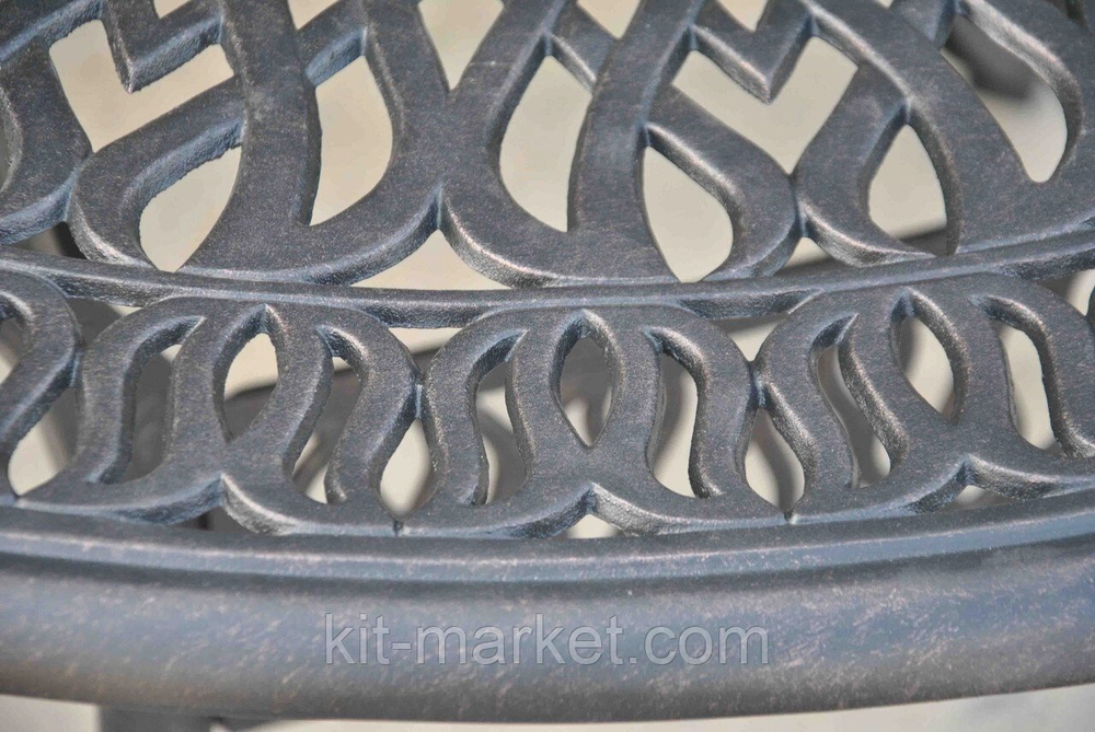 Обеденный садовый стол из литого алюминия Louis 214, бронзовый графит