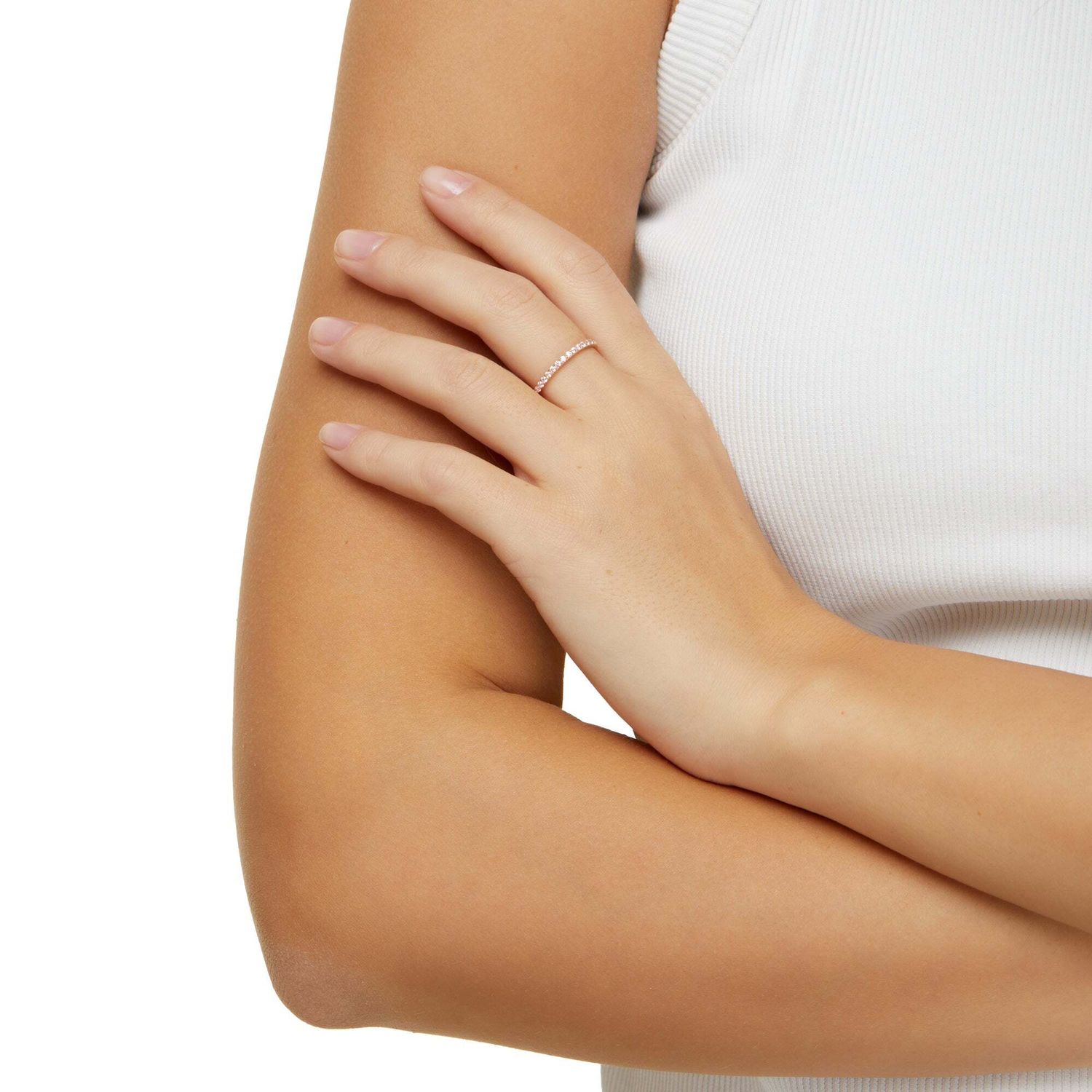 Кольцо Pave Tiny Ring – Gold Pink