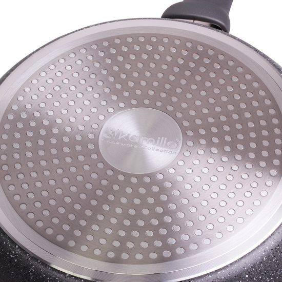 Сотейник 24 см. из литого алюминия Kamille KM-4292GR с мраморным покрытием