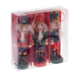 GAEM Набор из 3шт Украшение новогоднее "Щелкунчик", L13,5 W4 H13,5 см