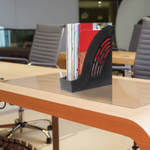 Лоток вертикальный для бумаг BRAUBERG "Office" 255х95х290 мм черный (3 штуки в упаковке)
