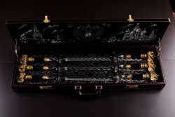 Подарочный набор шампуров в кейсе "Держава"