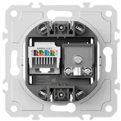 Механизм розетки RJ45/TV cat.6, ClassE-8/0-2400 МГц,  серия DB
