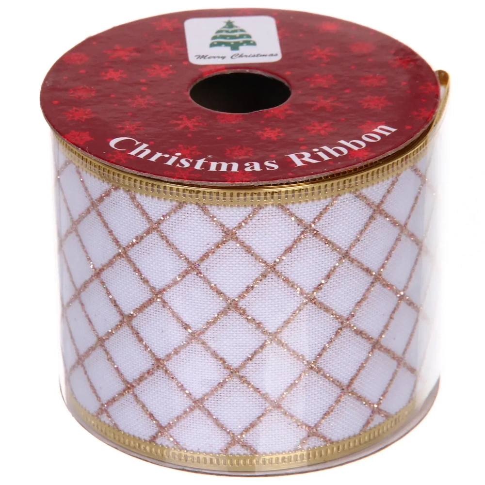 Лента для декорирования «Волшебные нити» 6,3 см, 2,7 м, Шампань