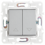 SKANDY Выключатель жалюзи 10А SK-V12S серебряный IEK