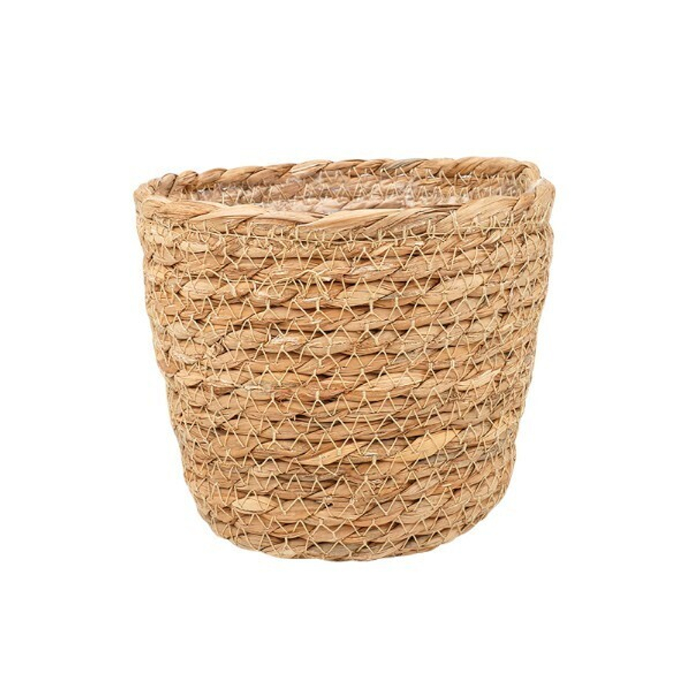 Кашпо плетеное "Сафари", 1,5л внешний размер Д165 Ш165 В145, натуральный