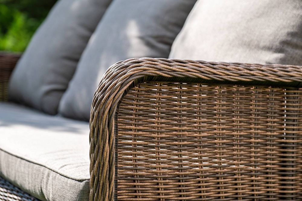 "Гляссе" лаунж-зона из искусственного ротанга, цвет коричневый