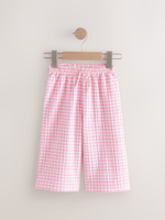 Брюки широкие для девочки Next E51-656, Розовый, Белый