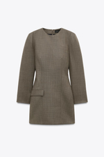 Платье из смесовой шерсти с подплечниками — zw collection