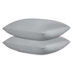 Набор наволочек из премиального сатина светло-серого цвета из коллекции essential, 70х70 см