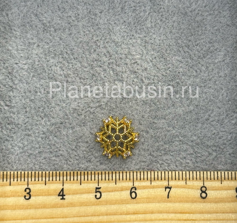 Шапочки люкс (Корея) Снежинка со стразами 0133