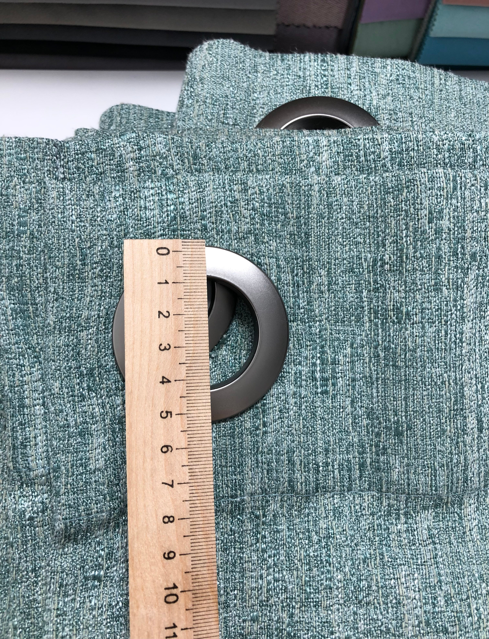 Готовая штора Torno на люверсах, цвет 140 бирюза (ширина 280 см/высота 270 см)