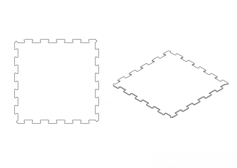 Резиновая плитка Puzzle