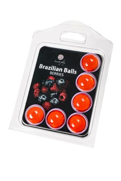Набор из 6 шариков с массажным маслом Brazilian Balls с ароматом ягод