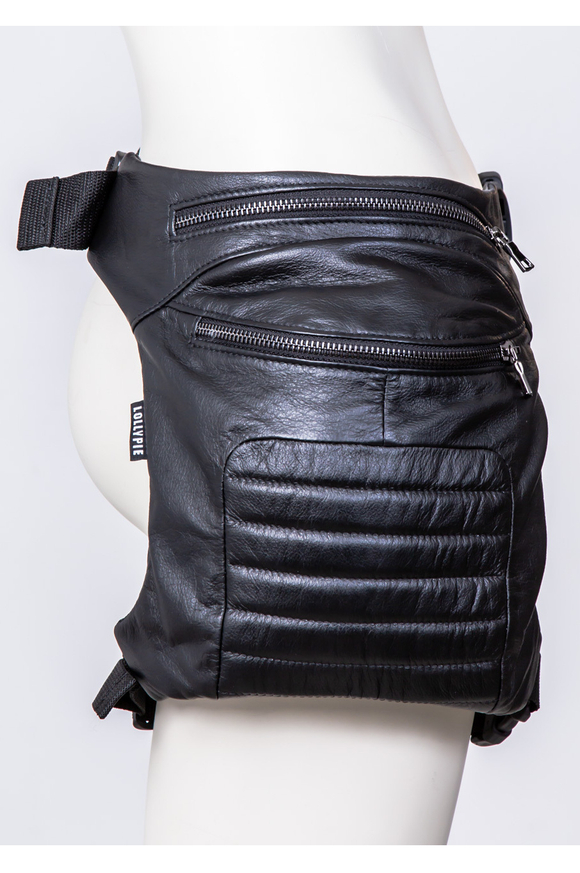 Сумка на бедро кожаная