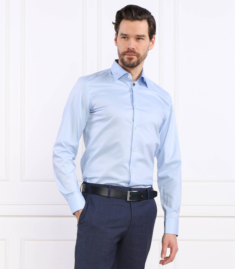 Рубашка H-HANK-kent-C3-214 BOSS BLACK - голубой(50490514)