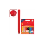 Мелки воск. 12 цв. Faber-Castell трехгранные стирающие к/к 122520