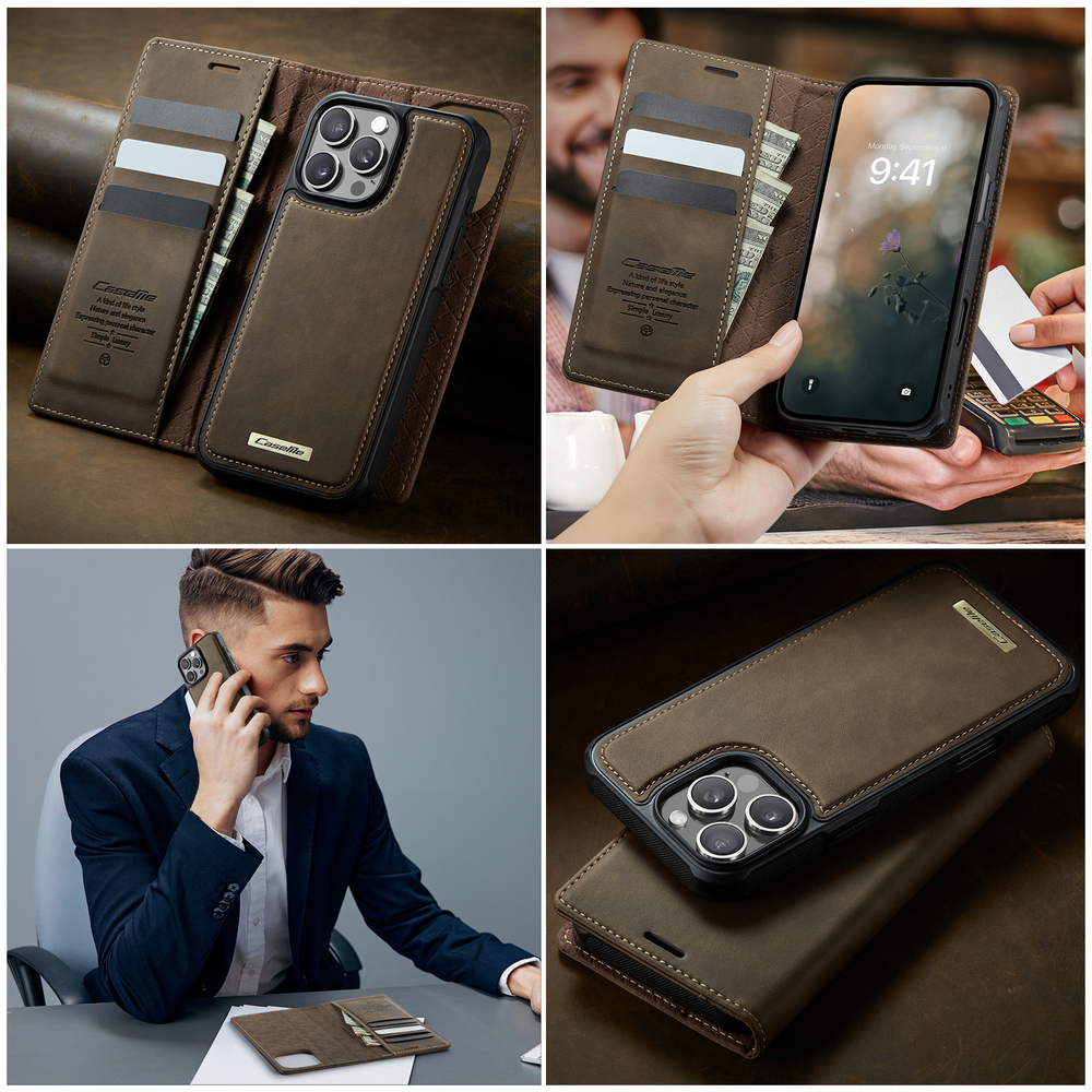 Чехол-кошелек CaseMe 2 in 1 MagSafe iPhone 16 ProMax