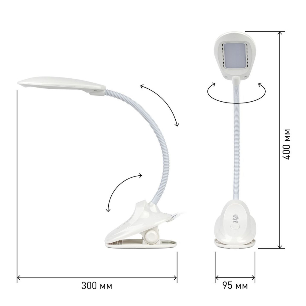 Светильник настольный LED, 8 Вт, белый, Эра, NLED-478-8W-W, 20х160, Б0041084