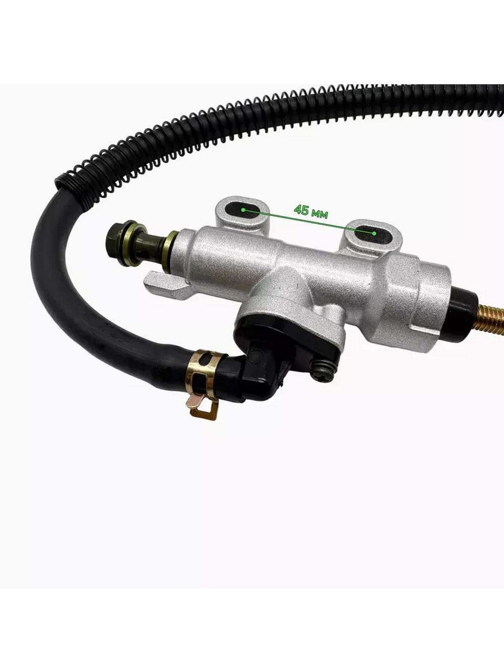 +t Тормозной цилиндр задний мотоцикл с бачком (квадратный)