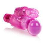 Гибкий розовый вибратор с клиторальным стимулятором Bendies (10 функций) (Цвет: розовый)