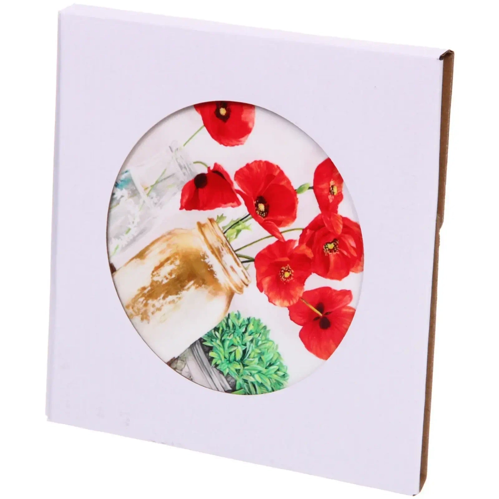 Подставка керамическая 16 см «Букет маков»