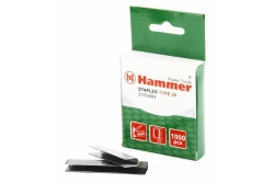 34001 Скобы для степлера Hammer Flex 215-001 12мм, ширина 5мм, сечение 1.2мм, U-образные (тип 28) 1000шт. Hammer 215-001