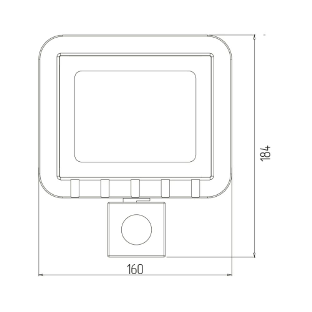 Прожектор светодиодный уличный ЭРА LPR-041-2-65K-050 50Вт 6500К 4000Лм IP65 датчик движения регулируемый | Прожекторы Стандарт