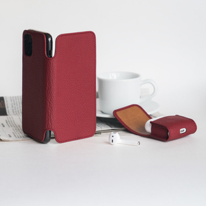 Чехол для наушников Petit из кожи теленка, вишневого цвета