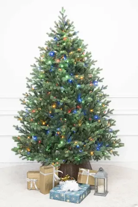 Искусственная елка Торжественная 270 см., 750 мульти/теплых белых Led ламп (2в1), 100% литая хвоя, ЕлкиТорг (186270)