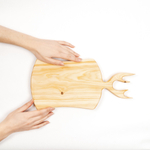 Доска разделочная из древесины сибирского кедра "Рожки". RD90