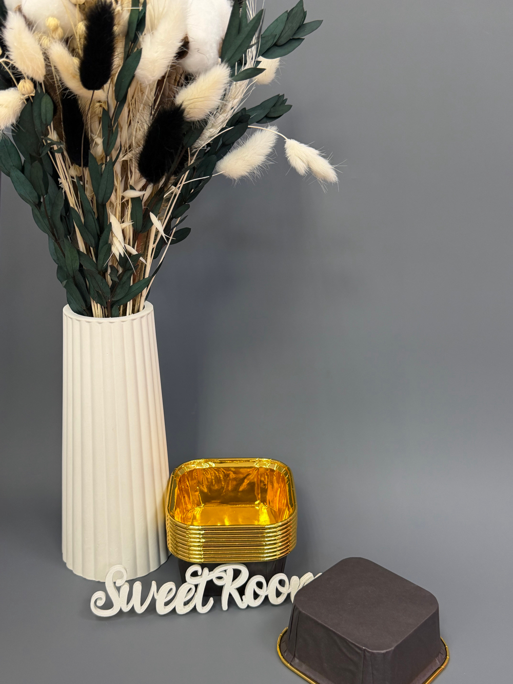 Капсула усил квадрат  65х65х35 черный/золото 10шт