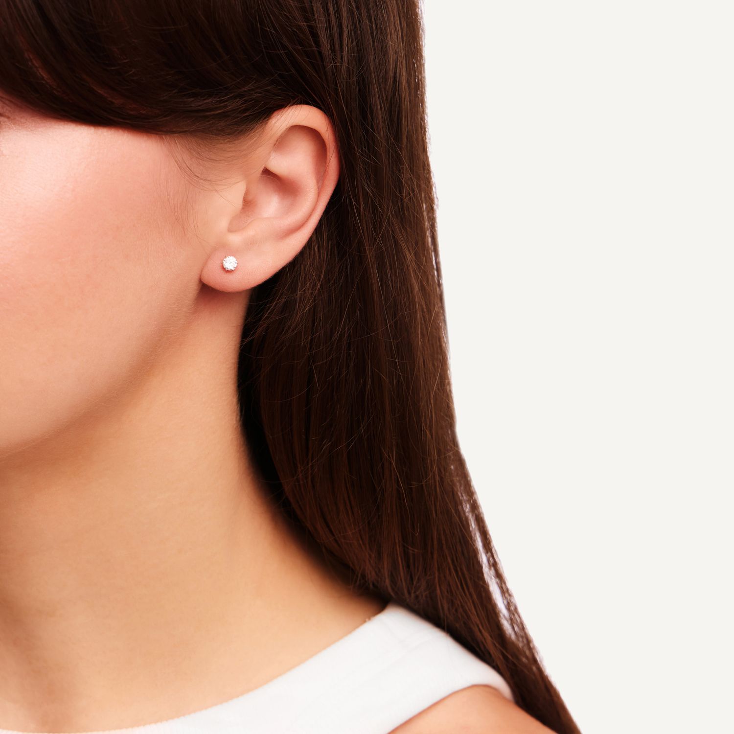 Серьги Classic Circle Studs, Size 4, Gold