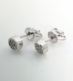 Серьги серебряные Эстерелла, проба 925, родированные, с фианитами/Ф