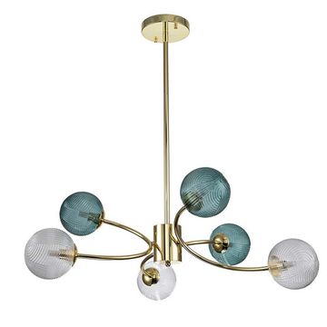 Люстра на штанге 6*G9 V000296 11032/6R Gold золотой Selva Indigo