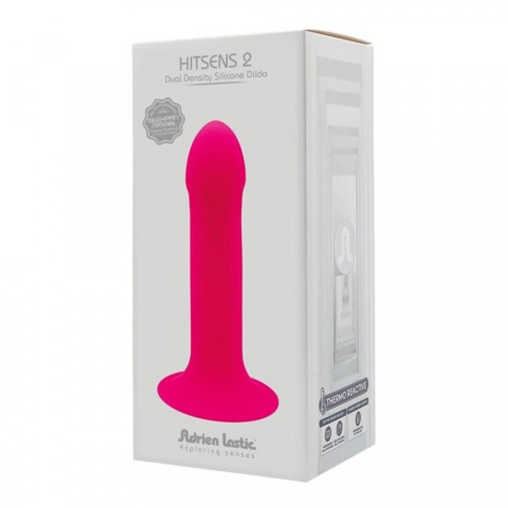 Фаллоимитатор Adrien Lastic Hitsens 2 (16,8×4 см) с двойной плотностью, розовый