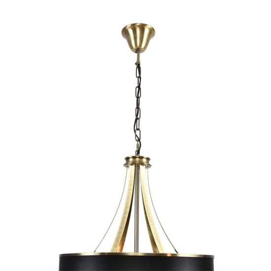 8406/9 MODERNI LN26 000 античная бронза/черный металл/текстиль Люстра E14 6*40W + G9 3*20W 220V DEMETRA