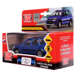 Модель ин. мет. "Lada Kalina Cross" 12см, открыв. двери,багаж, синий,коробка SB-16-46-N(BU)-W(Технопарк)