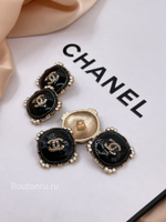 Пуговицы Шан. неровный квадрат черная эмаль