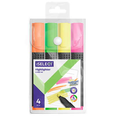 Набор текстовыделителей  DELI "i Select" 1-4 мм, 4 цвета